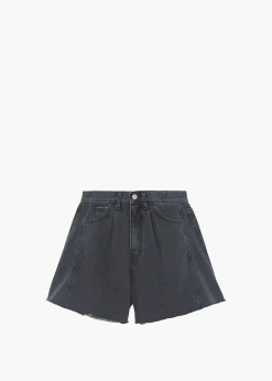 The Frankie Shop Howell Denim Shorts Black Washed Sale