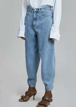 The Frankie Shop Hutch Denim Jogger Worn Wash New