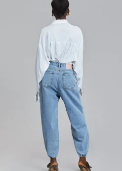 The Frankie Shop Hutch Denim Jogger Worn Wash New