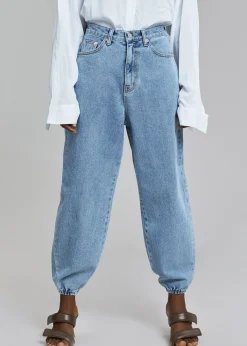 The Frankie Shop Hutch Denim Jogger Worn Wash New