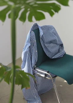 The Frankie Shop Ida Pocket Shirt Blue Stripe Best
