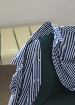 The Frankie Shop Ida Pocket Shirt Blue Stripe Best