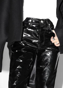 The Frankie Shop Ileen Vinyl Pants Black Online