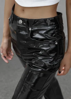 The Frankie Shop Ileen Vinyl Pants Black Online