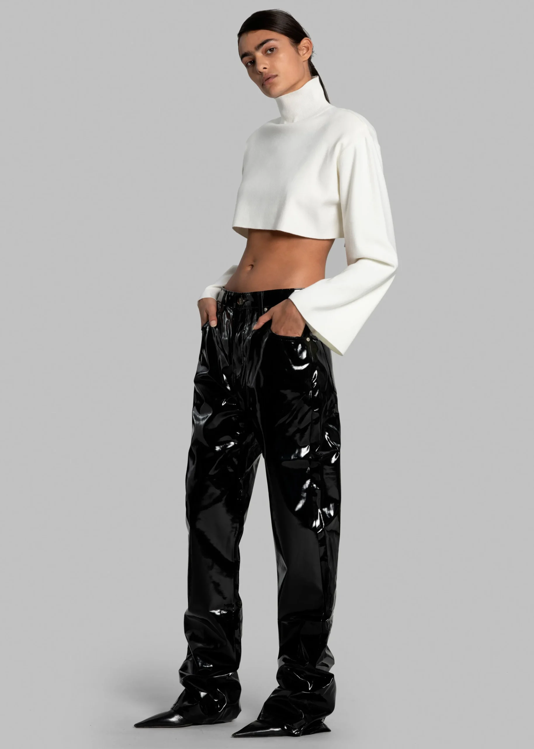 The Frankie Shop Ileen Vinyl Pants Black Online