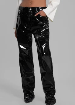 The Frankie Shop Ileen Vinyl Pants Black Online