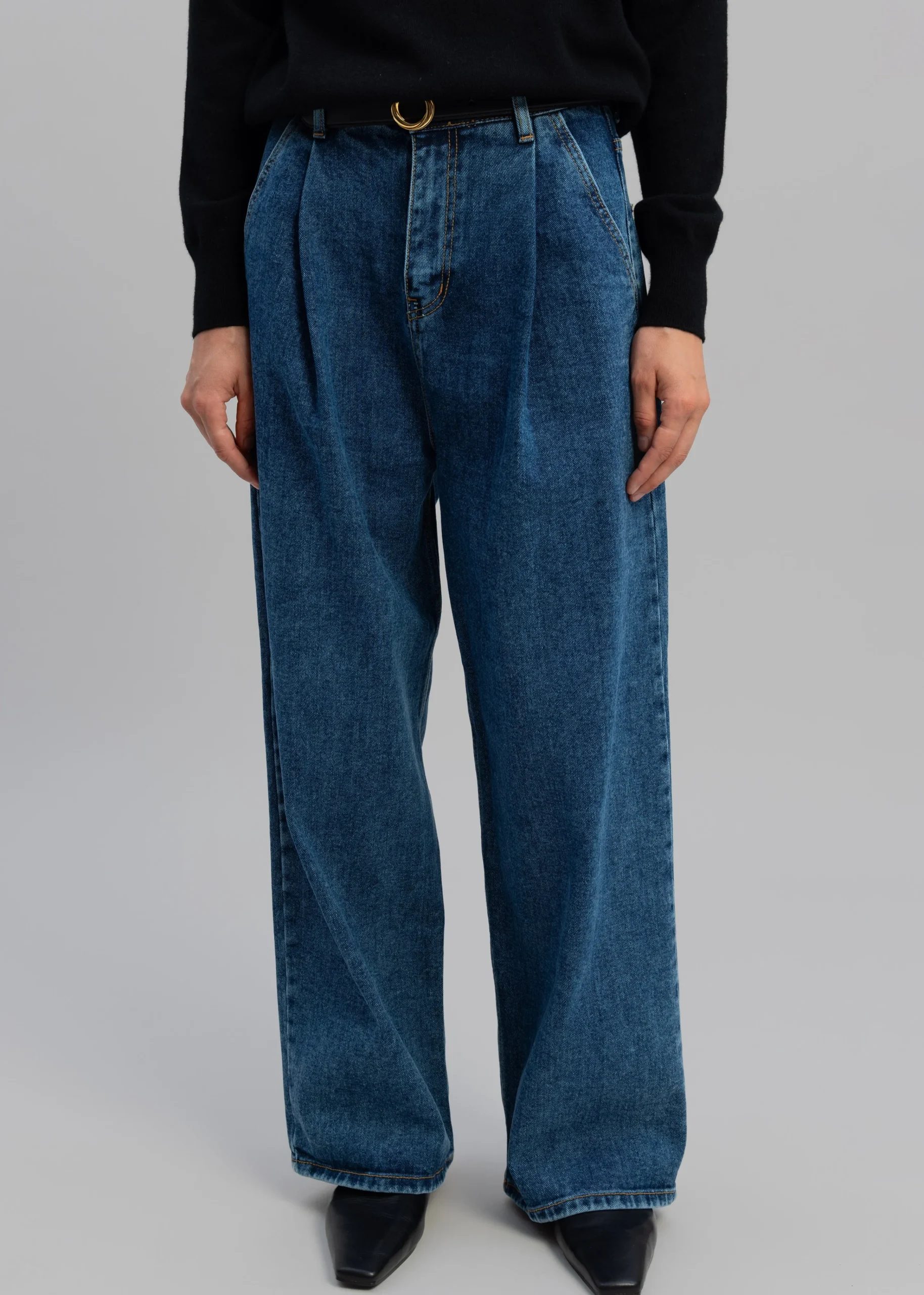 The Frankie Shop Isabella Denim Pants Medium Wash Sale