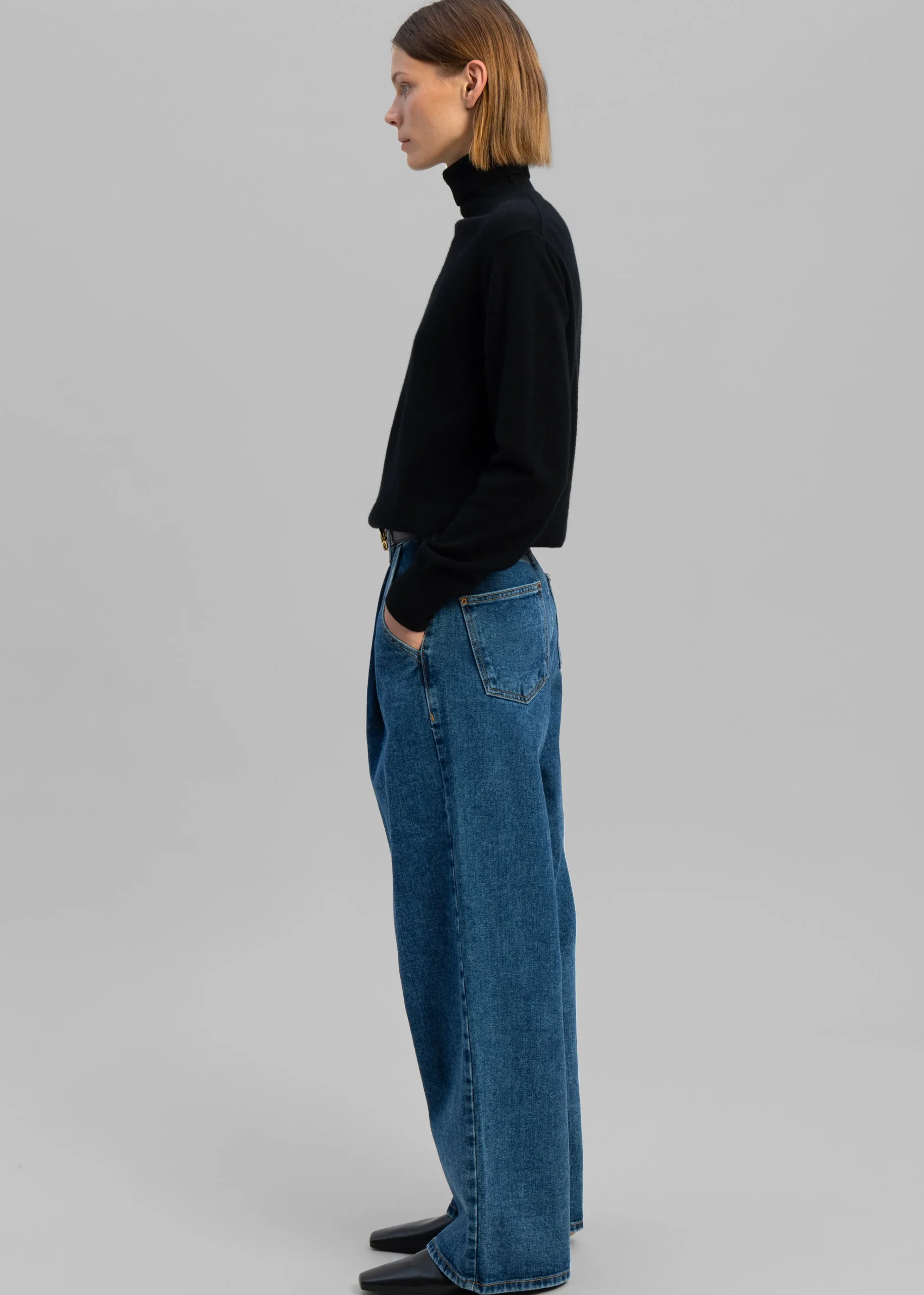 The Frankie Shop Isabella Denim Pants Medium Wash Sale
