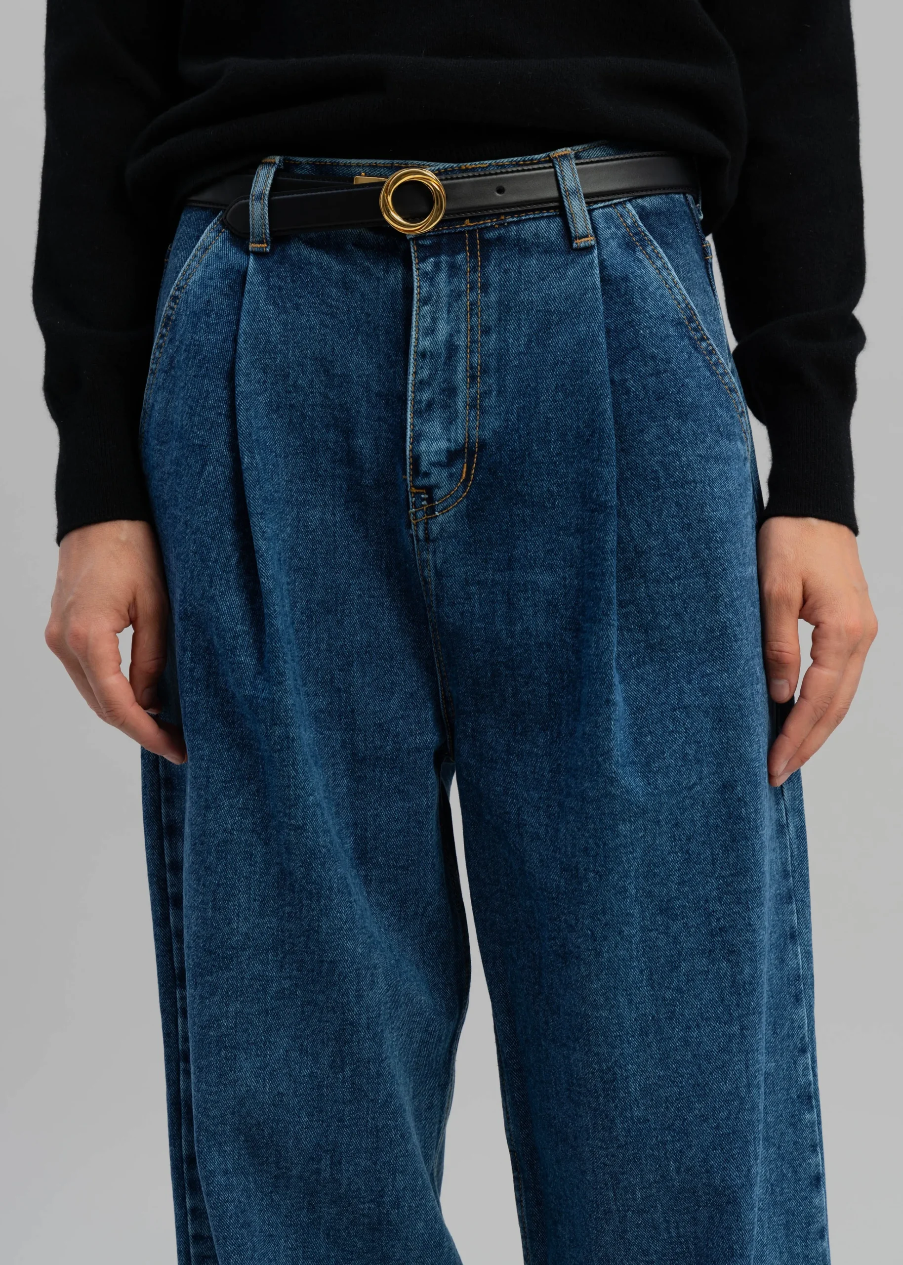 The Frankie Shop Isabella Denim Pants Medium Wash Sale