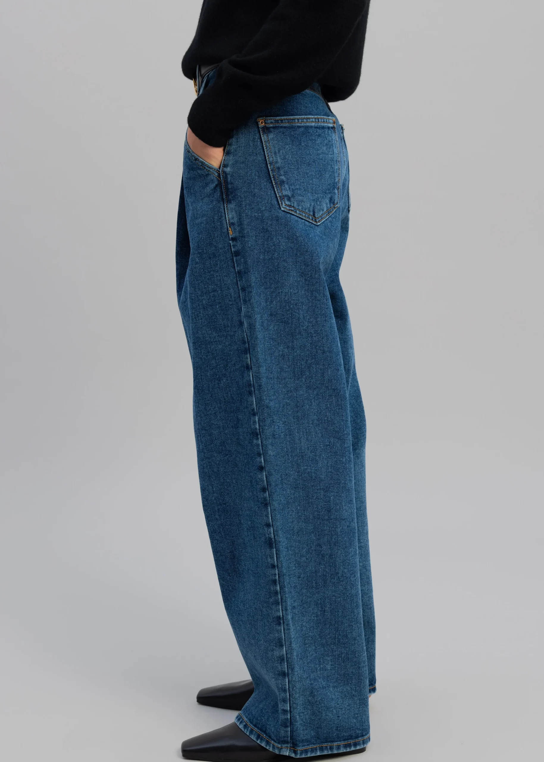 The Frankie Shop Isabella Denim Pants Medium Wash Sale
