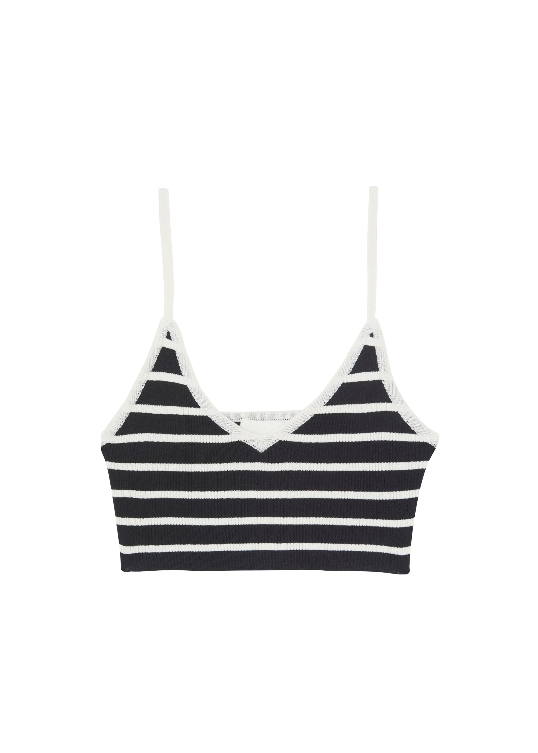 The Frankie Shop Jade Knit Bralette White Stripe New