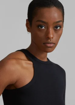 The Frankie Shop Jamie Asymmetric T-Shirt Black Sale