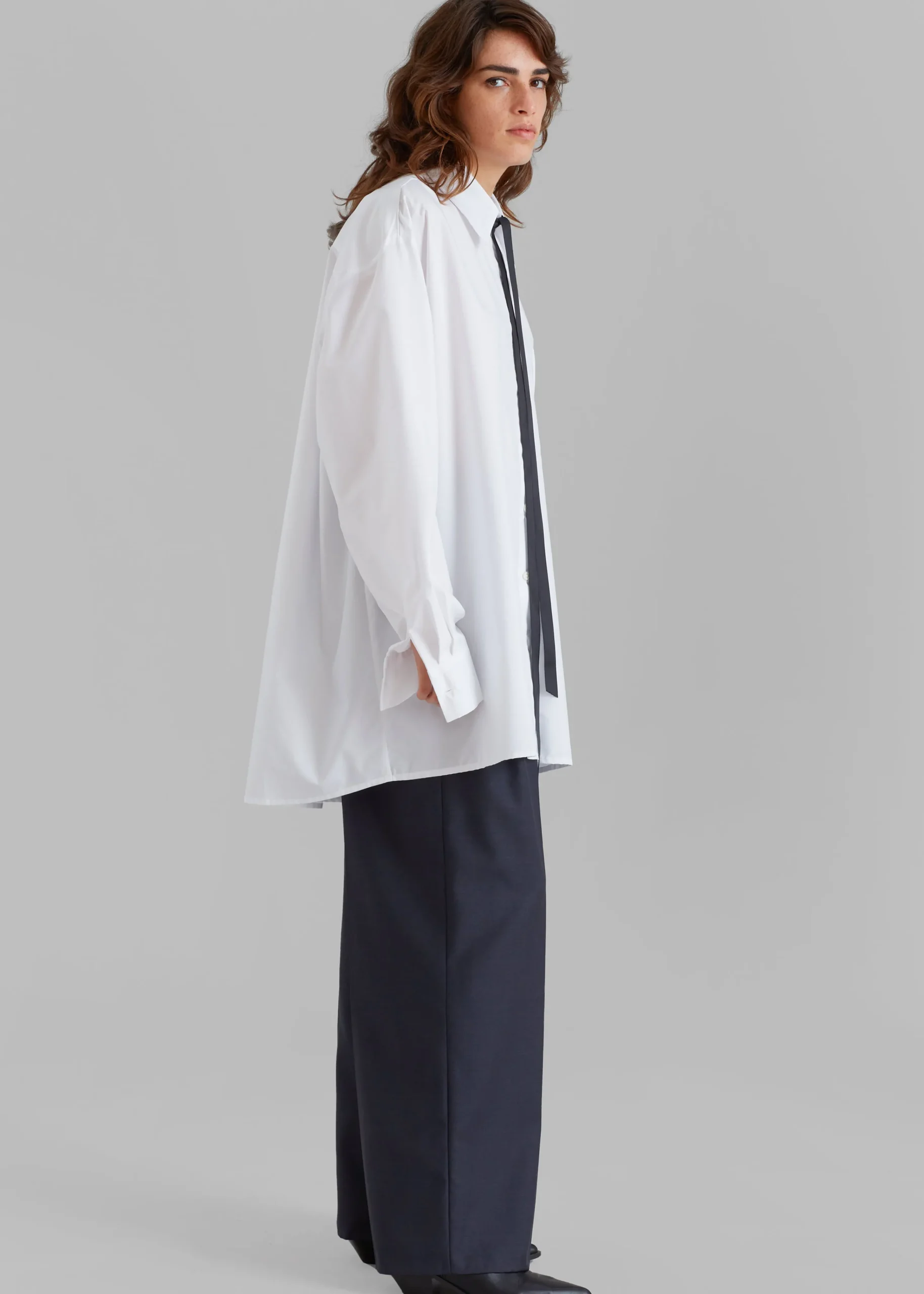 The Frankie Shop Jany Tie-Neck Shirt White Best