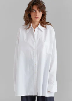 The Frankie Shop Jany Tie-Neck Shirt White Best