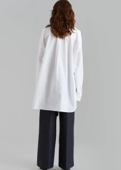 The Frankie Shop Jany Tie-Neck Shirt White Best
