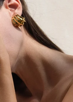 The Frankie Shop Jasmin Sparrow Homard Hoops Gold Sale