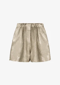 The Frankie Shop Jazz Sequins Boxer Shorts Bronze Sale