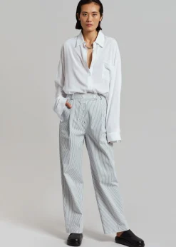 The Frankie Shop Jess Wide Pants White Stripe Sale