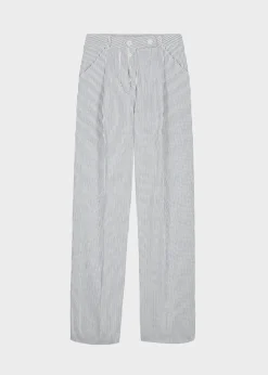 The Frankie Shop Jess Wide Pants White Stripe Sale
