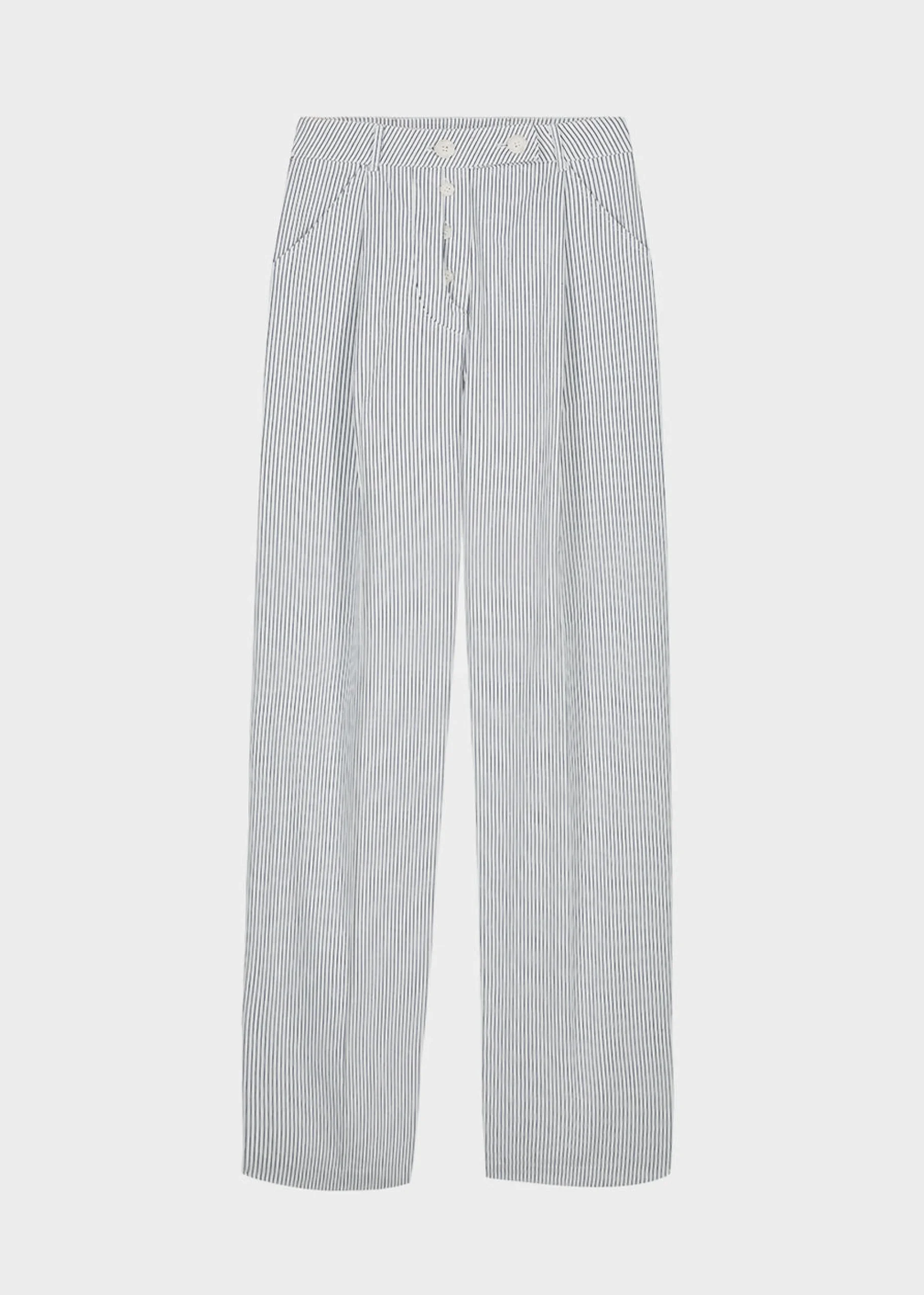 The Frankie Shop Jess Wide Pants White Stripe Sale