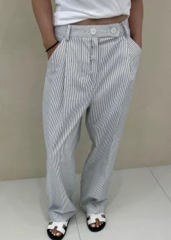 The Frankie Shop Jess Wide Pants White Stripe Sale