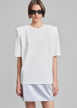 The Frankie Shop Jinan Silky Mini Skirt Silver New