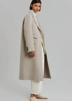 The Frankie Shop Jodie Double Pocket Coat Beige Online