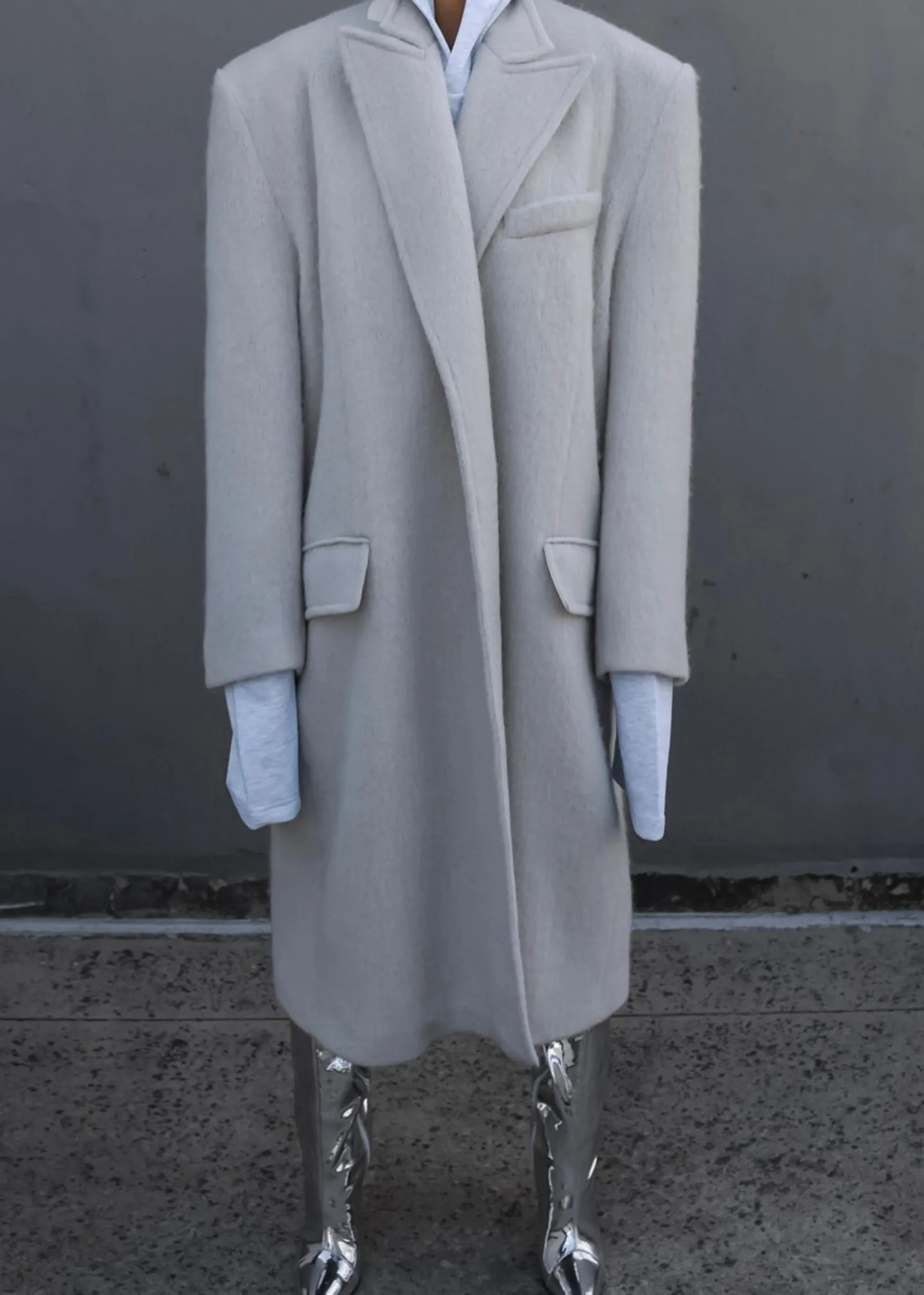 The Frankie Shop John Oversized Coat Birch Best