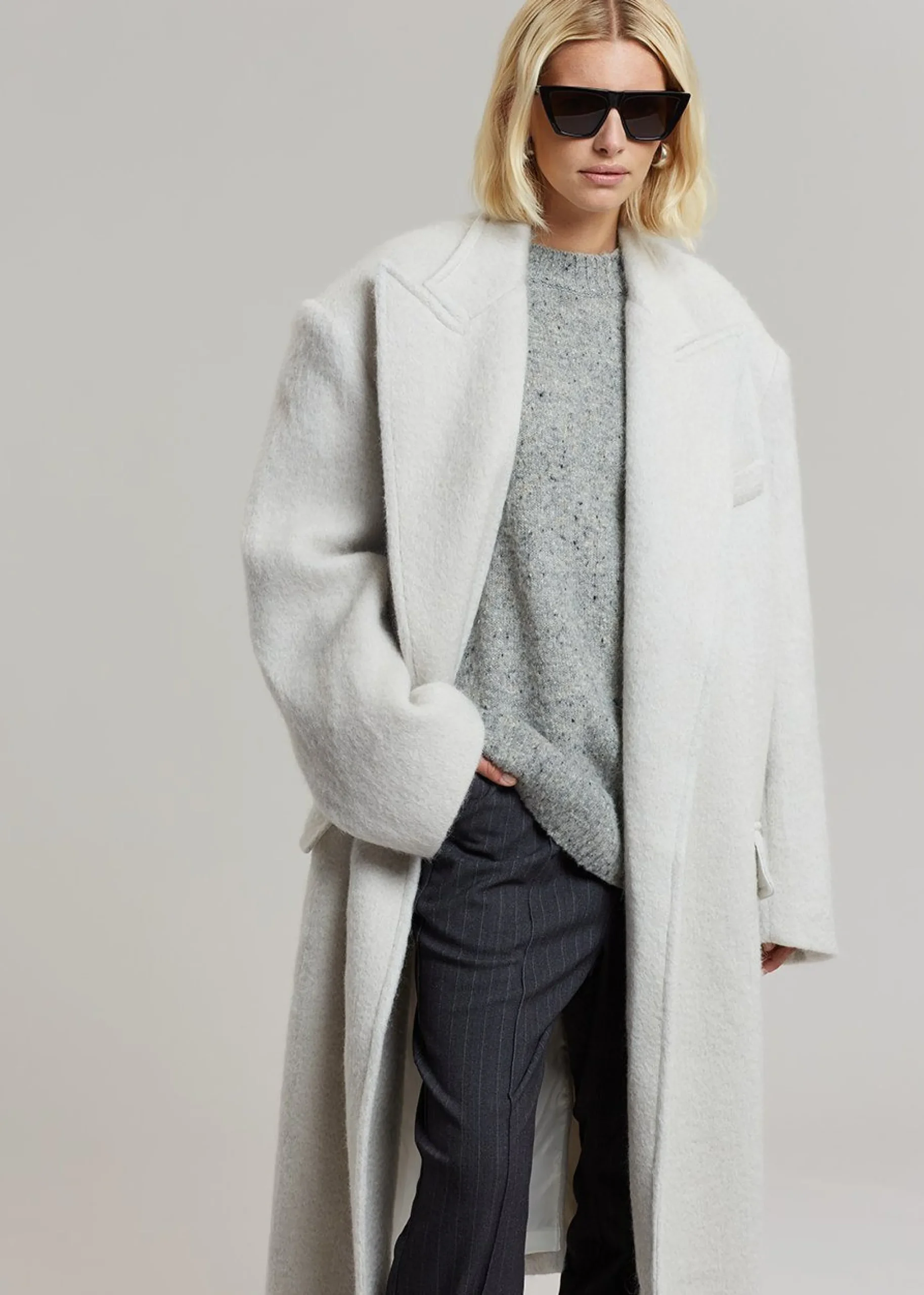The Frankie Shop John Oversized Coat Birch Best
