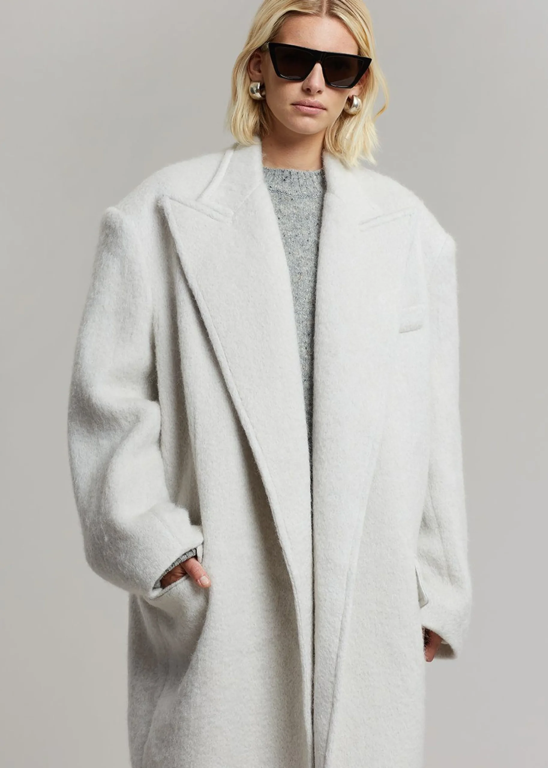 The Frankie Shop John Oversized Coat Birch Best