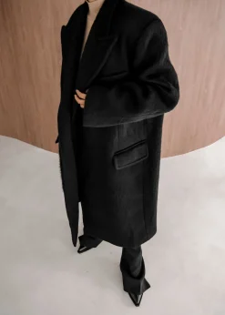 The Frankie Shop John Oversized Coat Black Best