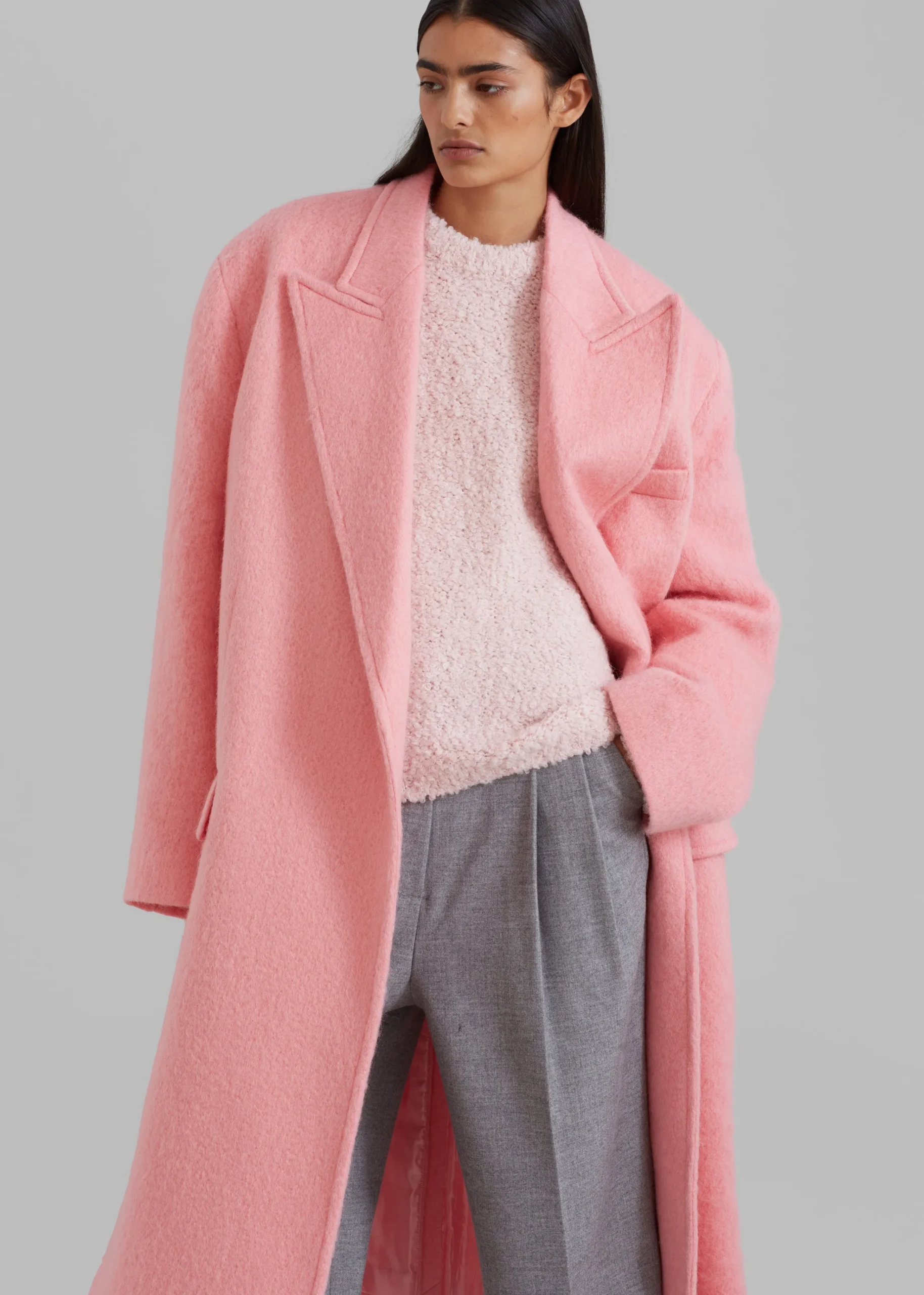 The Frankie Shop John Oversized Coat Pink Clearance
