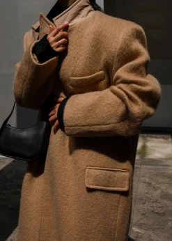 The Frankie Shop John Oversized Coat Camel Clearance