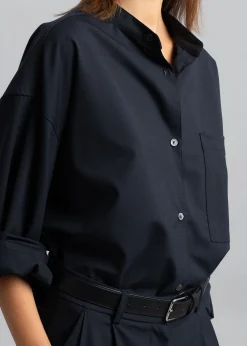 The Frankie Shop Jour Shirt Deep Navy Outlet