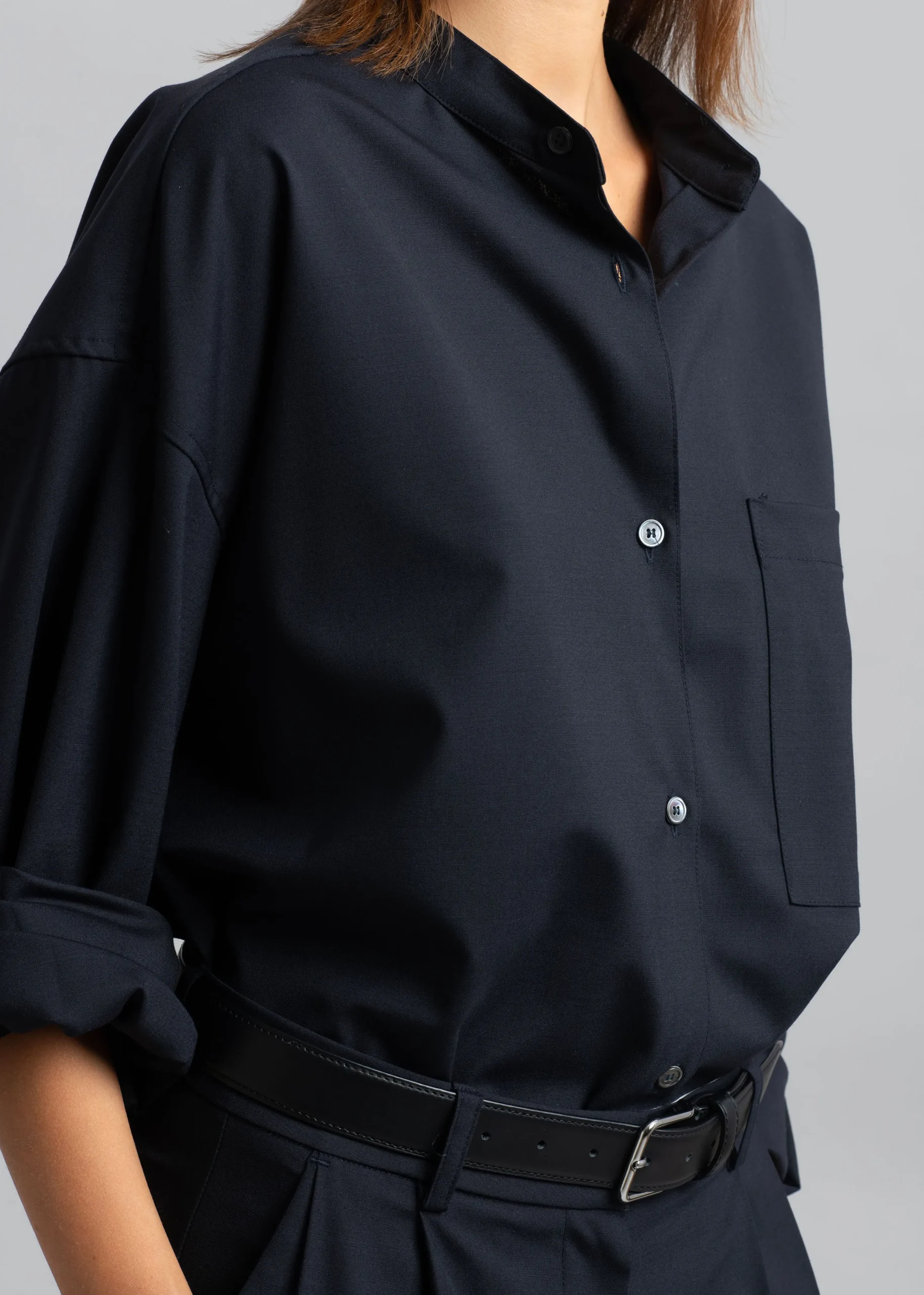 The Frankie Shop Jour Shirt Deep Navy Outlet