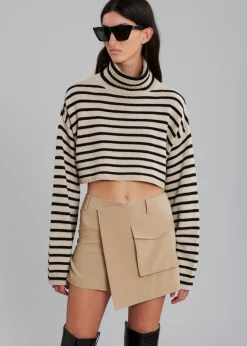 The Frankie Shop Judy Pocket Skort Tan New
