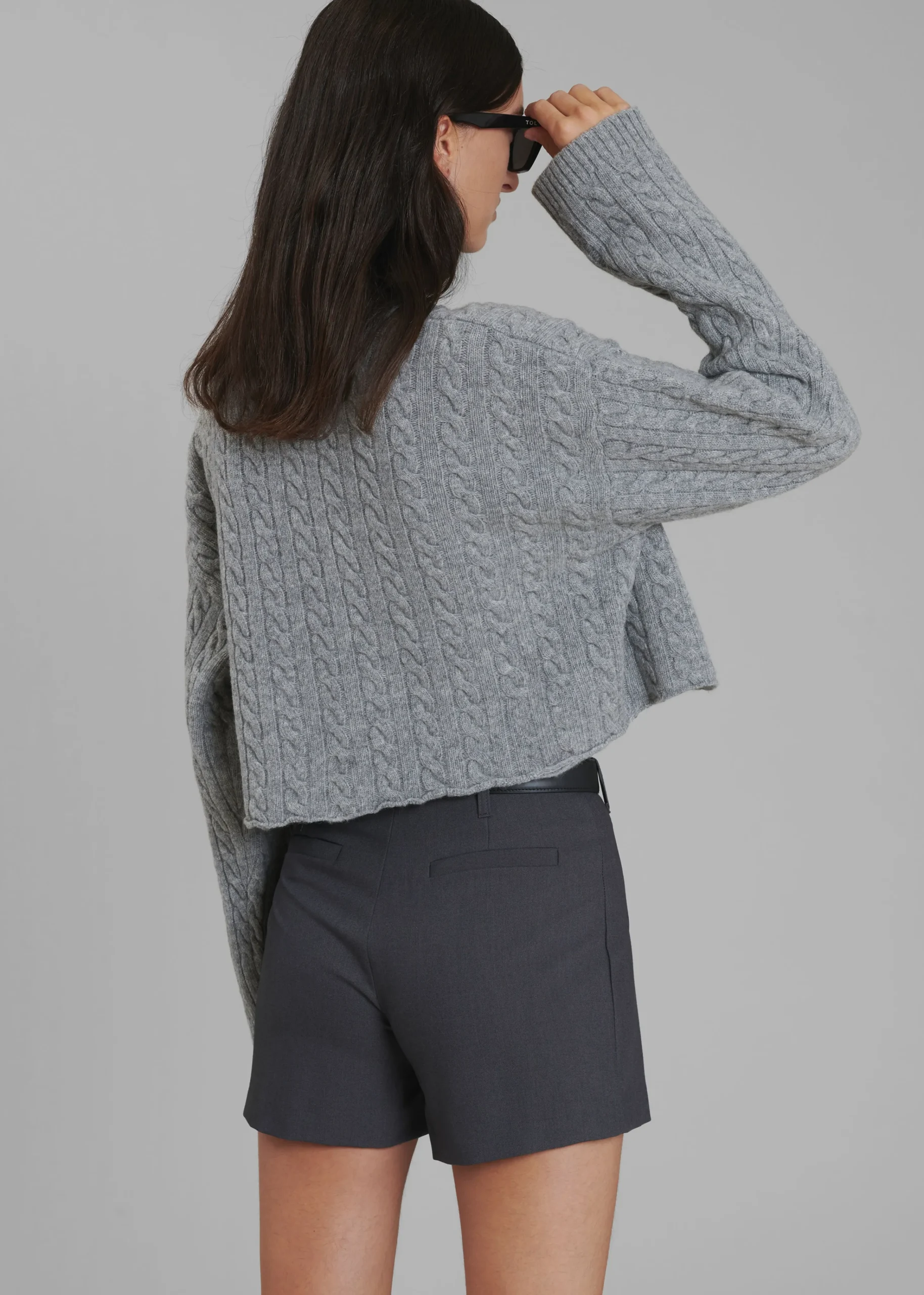 The Frankie Shop Judy Pocket Skort Grey Melange Clearance
