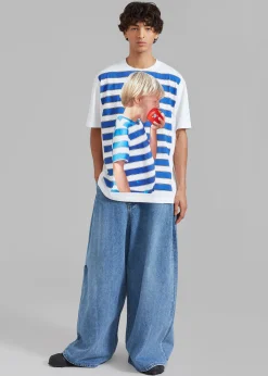 The Frankie Shop Jw Anderson Boy With Apple Oversized T-Shirt White