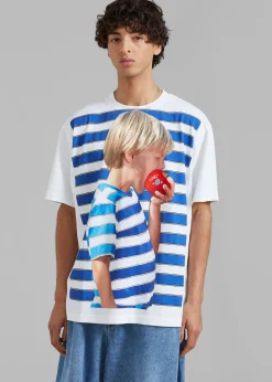 The Frankie Shop Jw Anderson Boy With Apple Oversized T-Shirt White