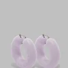 The Frankie Shop Jw Anderson Bumper-Tube Earrings Lilac Hot