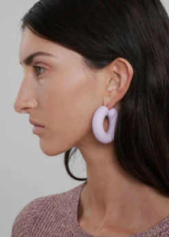 The Frankie Shop Jw Anderson Bumper-Tube Earrings Lilac Hot