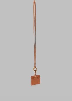 The Frankie Shop Jw Anderson Cardholder With Chain Link Strap Pecan Hot