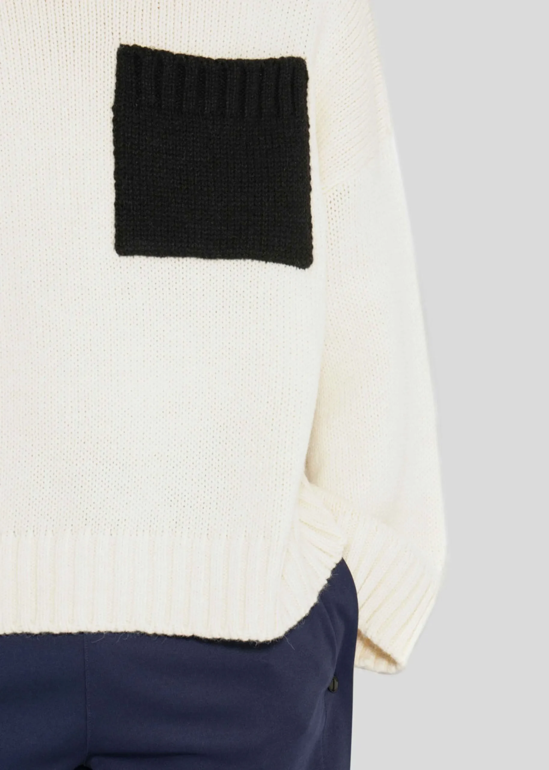 The Frankie Shop Jw Anderson Patch Pocket Turtleneck Off White/Black Online