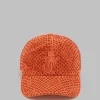 The Frankie Shop Jw Anderson Suede Baseball Cap Orange Hot
