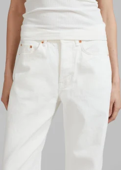 The Frankie Shop Kadie Straight Jeans Off White Sale