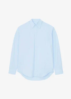 The Frankie Shop Kae Button Back Shirt Sky Hot