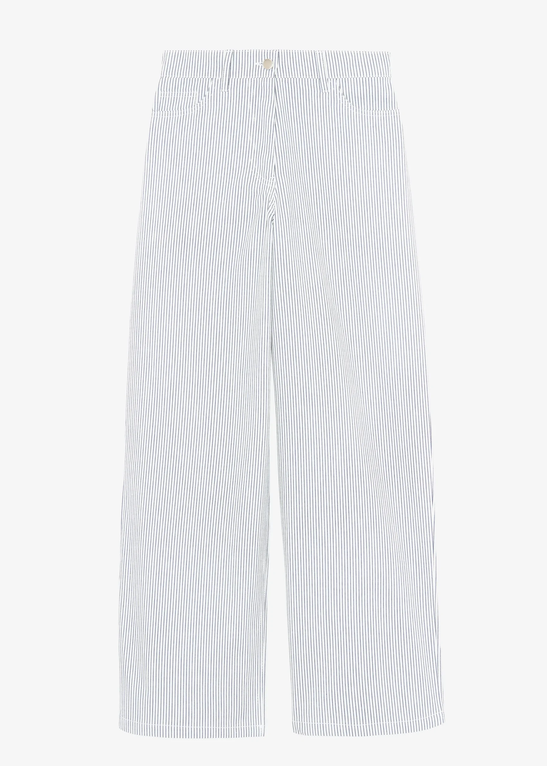 The Frankie Shop Kaline White Pants Navy Stripe