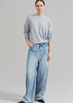 The Frankie Shop Kane Wide Jeans Blue Wash Outlet