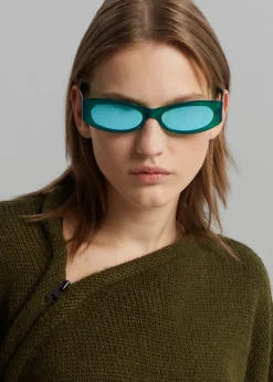 The Frankie Shop Karen Wazen Ciara Sunglasses Green Tea Discount