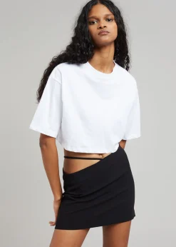 The Frankie Shop Karina Cropped T-Shirt White Sale